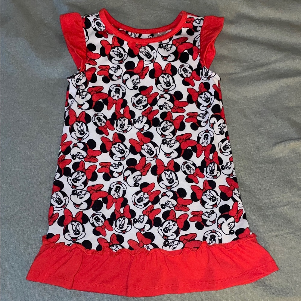 Disney Parks Minnie Mouse Red and White Kids Dress